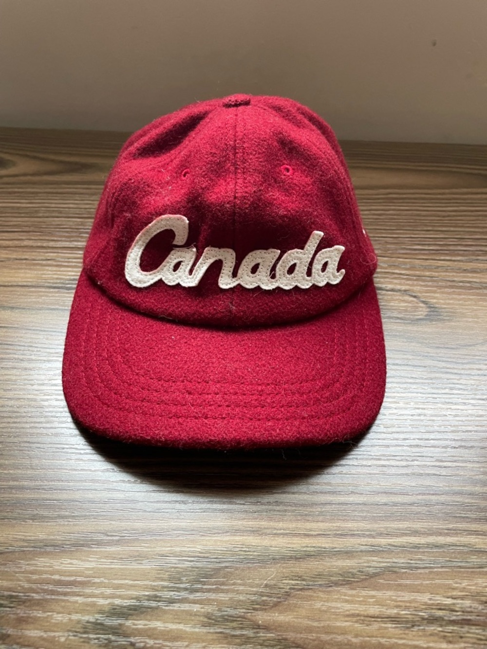 Vintage Roots Canada Olympics Wool Hat Cap Strap Back Red 2002 Salt Lake City